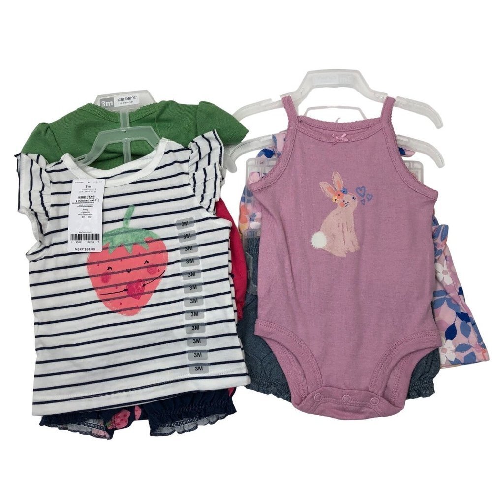 CARTER'S GIRLS 3 MOS 8 PIECES OUTFIT NEW‎ WITH TAG